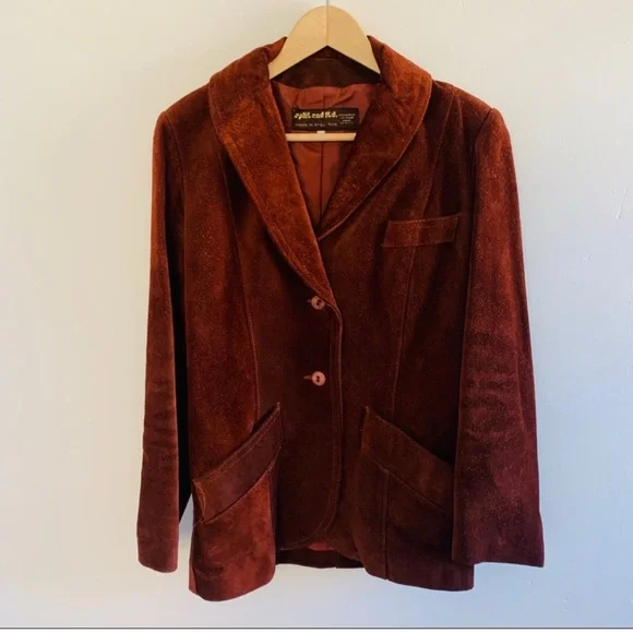 Vintage Suede Blazer Jacket - Picture 1 of 11